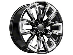 OE Revolution G-37 Gloss Black and Chrome Inserts 6-Lug Wheel; 24x10; 31mm Offset (16-24 Titan XD)