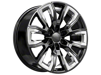 OE Revolution G-37 Gloss Black and Chrome Inserts 6-Lug Wheel; 24x10; 31mm Offset (16-24 Titan XD)