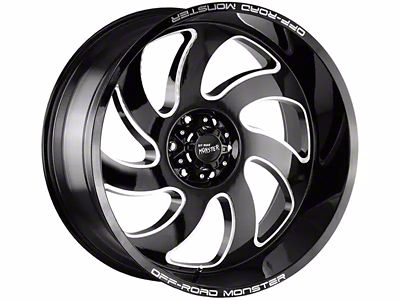 Off-Road Monster M07 Gloss Black Milled 5-Lug Wheel; 20x10; -19mm Offset (07-13 Tundra)