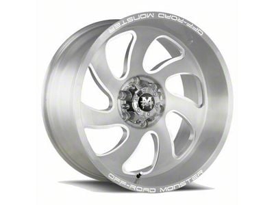 Off-Road Monster M07 Brushed Face Silver 6-Lug Wheel; 20x10; -19mm Offset (21-25 Bronco, Excluding Raptor)