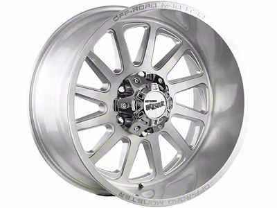 Off-Road Monster M17 Brushed Face Silver Wheel; 17x9; 0mm Offset (07-18 Jeep Wrangler JK)