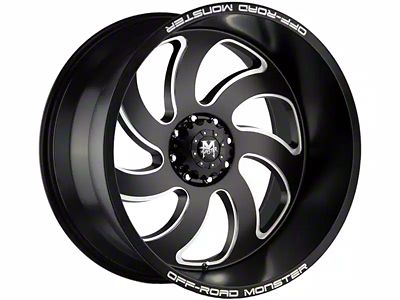 Off-Road Monster M07 Flat Black Milled 6-Lug Wheel; 20x10; -19mm Offset (22-25 Tundra)