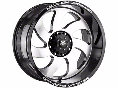 Off-Road Monster M07 Gloss Black Machined 6-Lug Wheel; 20x10; -19mm Offset (22-25 Tundra)