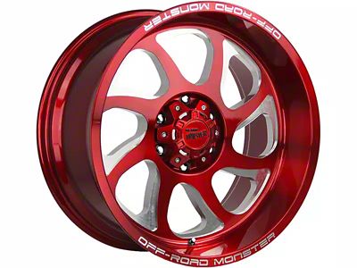 Off-Road Monster M22 Candy Red 6-Lug Wheel; 20x10; -19mm Offset (22-25 Tundra)