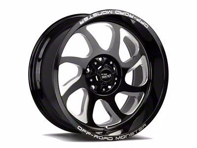 Off-Road Monster M22 Flat Black Milled 6-Lug Wheel; 20x10; -19mm Offset (22-25 Tundra)
