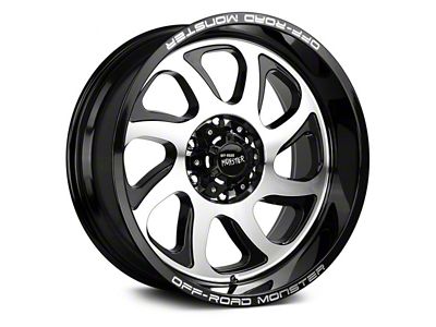 Off Road Monster M22 Gloss Black Machined 6-Lug Wheel; 22x12; -44mm Offset (22-25 Tundra)
