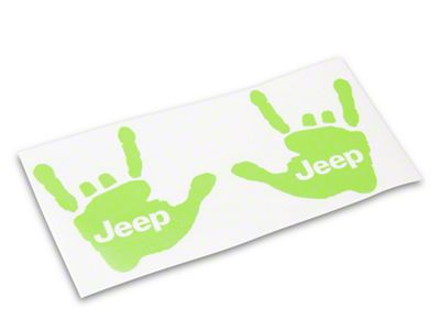 Jeep Licensed by RedRock Jeep Metal Decal; Lime (20-25 Jeep Gladiator JT)