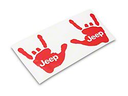 Jeep Licensed by RedRock Jeep Metal Decal; Red (20-25 Jeep Gladiator JT)