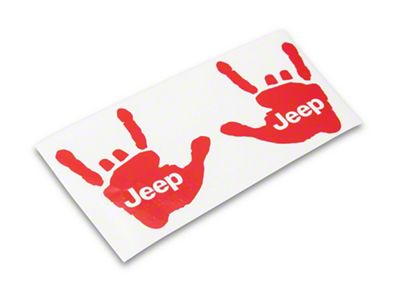 Jeep Licensed by RedRock Jeep Metal Decal; Red (20-25 Jeep Gladiator JT)