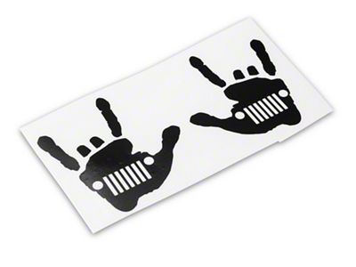 Jeep Licensed by RedRock Jeep Metal Grille Decal; Gloss Black (20-25 Jeep Gladiator JT)