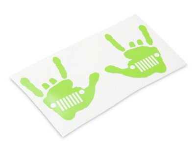 Jeep Licensed by RedRock Jeep Metal Grille Decal; Lime (20-25 Jeep Gladiator JT)