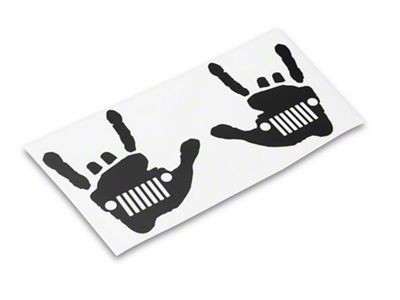 Jeep Licensed by RedRock Jeep Metal Grille Decal; Matte Black (20-25 Jeep Gladiator JT)
