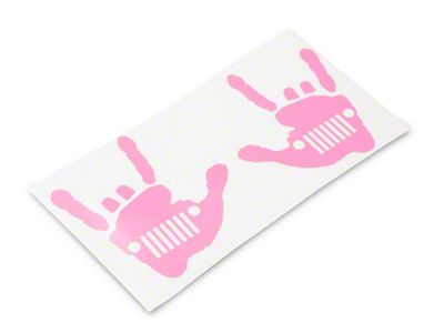 Jeep Licensed by RedRock Jeep Metal Grille Decal; Pink (20-25 Jeep Gladiator JT)