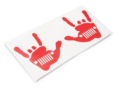 Jeep Licensed by RedRock Jeep Metal Grille Decal; Red (20-25 Jeep Gladiator JT)
