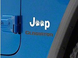 Jeep Licensed by RedRock Jeep Paw Side Logo; white (20-25 Jeep Gladiator JT)