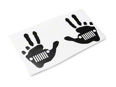 Jeep Licensed by RedRock Jeep Peace Grille Decal; Gloss Black (20-25 Jeep Gladiator JT)