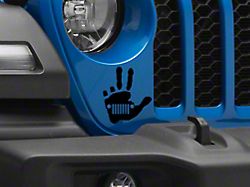 Jeep Licensed by SEC10 Jeep Peace Grille Decal; Gloss Black (20-26 Jeep Gladiator JT)