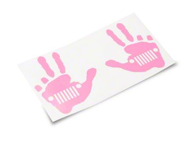 Jeep Licensed by RedRock Jeep Peace Grille Decal; Pink (20-25 Jeep Gladiator JT)