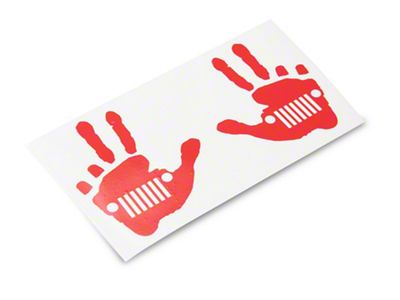 Jeep Licensed by RedRock Jeep Peace Grille Decal; Red (20-25 Jeep Gladiator JT)
