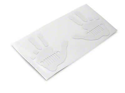 Jeep Licensed by RedRock Jeep Peace Grille Decal; White (20-25 Jeep Gladiator JT)