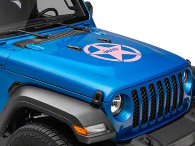 Jeep Licensed by RedRock Jeep Star Accent Decal; Pink (20-25 Jeep Gladiator JT)