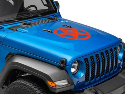 Jeep Licensed by RedRock Jeep Star Accent Decal; Red (20-25 Jeep Gladiator JT)
