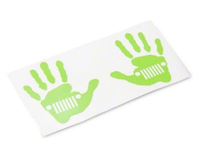 Jeep Licensed by RedRock Jeep Wave Grille Decal; Lime (20-25 Jeep Gladiator JT)
