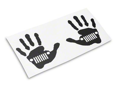 Jeep Licensed by RedRock Jeep Wave Grille Decal; Matte Black (20-25 Jeep Gladiator JT)