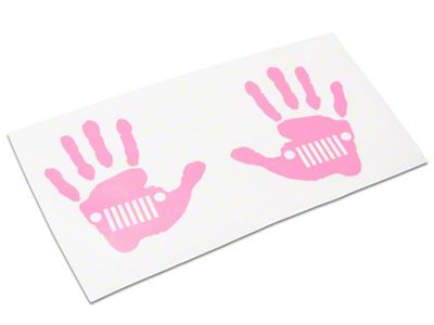 Jeep Licensed by RedRock Jeep Wave Grille Decal; Pink (20-25 Jeep Gladiator JT)