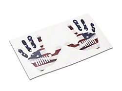 Jeep Licensed by RedRock Jeep Wave Grille Decal; Real Flag (20-26 Jeep Gladiator JT)