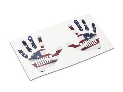 Jeep Licensed by RedRock Jeep Wave Grille Decal; Real Flag (20-25 Jeep Gladiator JT)
