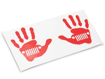 Jeep Licensed by RedRock Jeep Wave Grille Decal; Red (20-25 Jeep Gladiator JT)