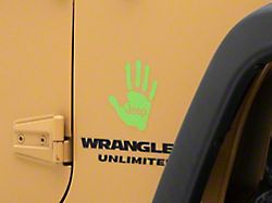 Jeep Licensed by RedRock Jeep Wave Decal; Lime (87-18 Jeep Wrangler YJ, TJ & JK)