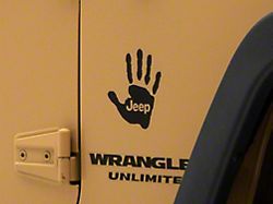 Jeep Licensed by RedRock Jeep Wave Decal; Matte Black (87-18 Jeep Wrangler YJ, TJ & JK)