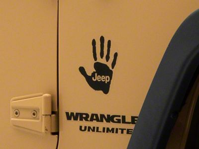 Jeep Licensed by RedRock Jeep Wave Decal; Matte Black (87-18 Jeep Wrangler YJ, TJ & JK)