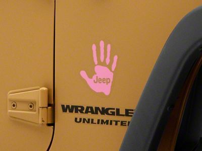 Jeep Licensed by RedRock Jeep Wave Decal; Pink (87-18 Jeep Wrangler YJ, TJ & JK)