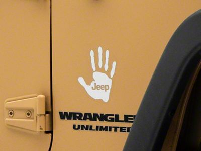 Jeep Licensed by RedRock Jeep Wave Decal; White (87-18 Jeep Wrangler YJ, TJ & JK)
