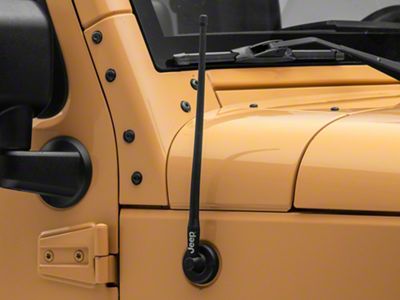 Jeep Licensed by RedRock 13-Inch Trail Antenna with Printed Jeep Logo (07-23 Jeep Wrangler JK & JL)