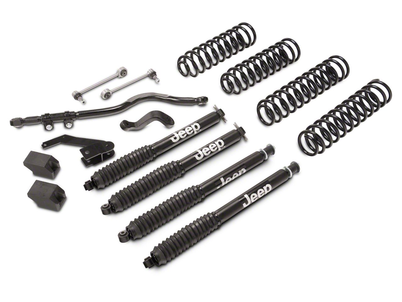 Jeep Licensed by Mammoth Jeep Wrangler 3.50Inch Suspension Lift Kit with Monotube Shocks