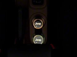 Jeep Licensed by RedRock Color Changing LED Cup Holder with Jeep Logo (07-25 Jeep Wrangler JK & JL)