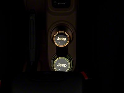 Jeep Licensed by RedRock Color Changing LED Cup Holder with Jeep Logo (07-25 Jeep Wrangler JK & JL)