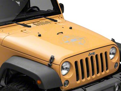 Jeep Licensed by RedRock Compass Decal with JK Logo; Silver (07-18 Jeep Wrangler JK)
