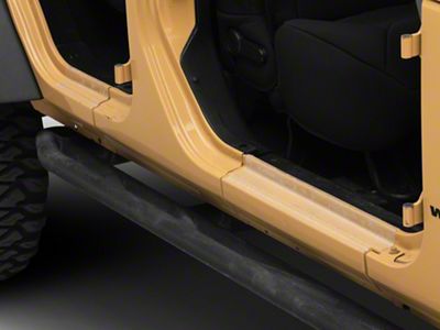 Jeep Licensed by RedRock Door Sill Body Shield Decal; Clear (07-18 Jeep Wrangler JK)