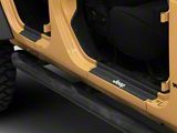 Jeep Licensed by RedRock Door Sill Body Shield Decal; White (07-18 Jeep Wrangler JK)