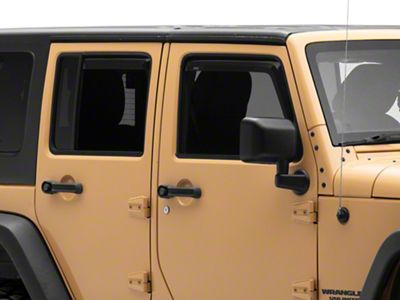 Jeep Licensed by TruShield Element Tinted Window Visors; Front and Rear (07-18 Jeep Wrangler JK 4-Door)