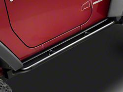 Jeep Licensed by RedRock Enhanced Rubi Rails with Jeep Logo; Textured Black (07-18 Jeep Wrangler JK 2-Door)