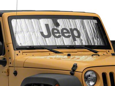 Jeep Licensed by RedRock Front Windshield Sun Shade with Jeep Logo (07-18 Jeep Wrangler JK)