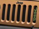 Jeep Licensed by RedRock Grille Insert with Green Logo; Black (07-18 Jeep Wrangler JK)