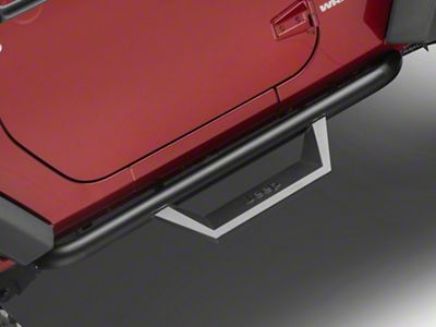 Jeep Licensed by RedRock HD Drop Side Step Bars with Jeep Logo (07-18 Jeep Wrangler JK 2-Door)