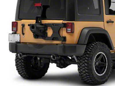 Jeep Licensed by RedRock HD Tire Carrier Bracket for OEM Tire Mount with Jeep Logo (07-18 Jeep Wrangler JK)